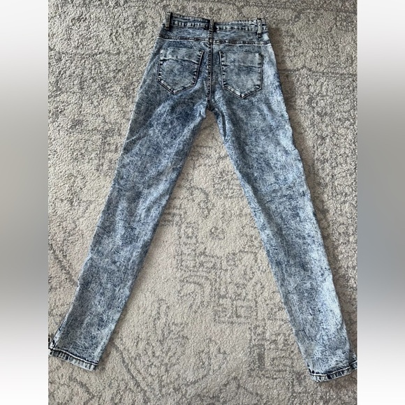 K Jordan Jeans Punk with zipper accents,skinny jean sz 6 Women’s Acid Wash Goth - Picture 10 of 10